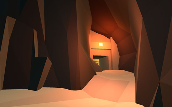 Screenshot of cave entrance